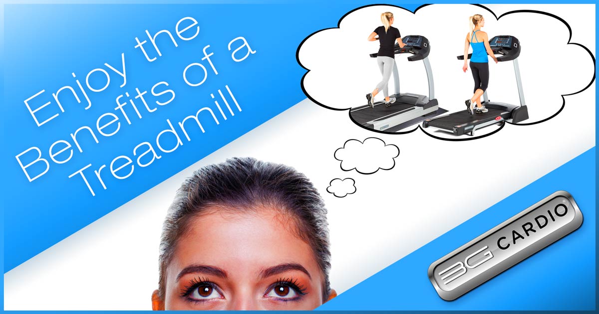 Enjoy benefits of a treadmill